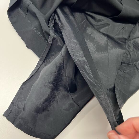 Ann Taylor LOFT Pleated Mini Skirt Size 10 Black Minimalist Lined Belt Loops - Picture 8 of 11